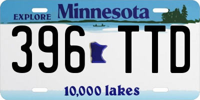 MN license plate 396TTD
