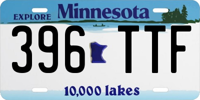 MN license plate 396TTF