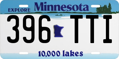MN license plate 396TTI
