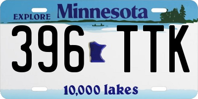 MN license plate 396TTK