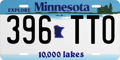 MN license plate 396TTO