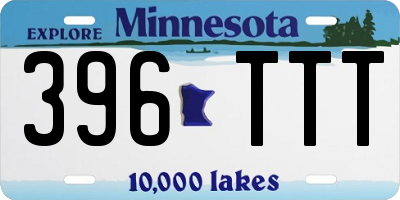 MN license plate 396TTT