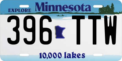 MN license plate 396TTW