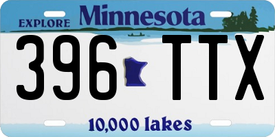 MN license plate 396TTX