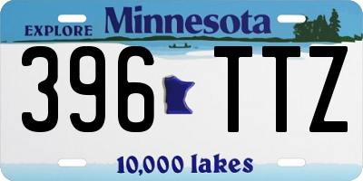 MN license plate 396TTZ