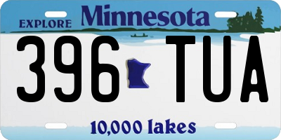 MN license plate 396TUA