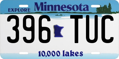 MN license plate 396TUC