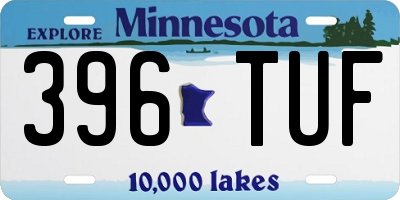 MN license plate 396TUF