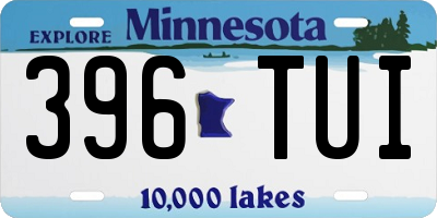 MN license plate 396TUI
