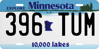 MN license plate 396TUM