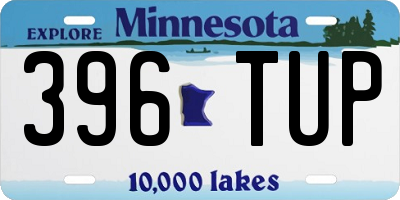 MN license plate 396TUP