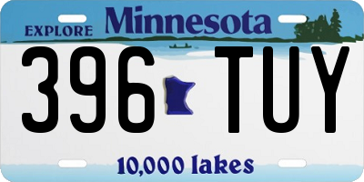 MN license plate 396TUY