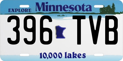 MN license plate 396TVB