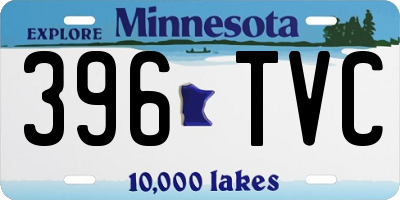 MN license plate 396TVC