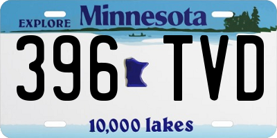 MN license plate 396TVD