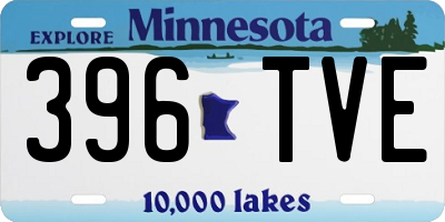 MN license plate 396TVE