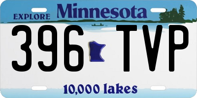 MN license plate 396TVP