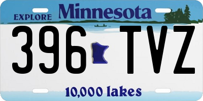MN license plate 396TVZ
