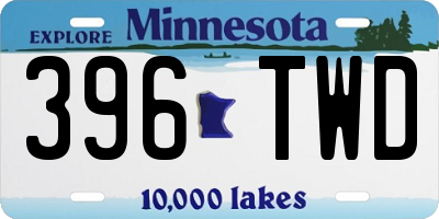 MN license plate 396TWD