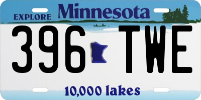 MN license plate 396TWE