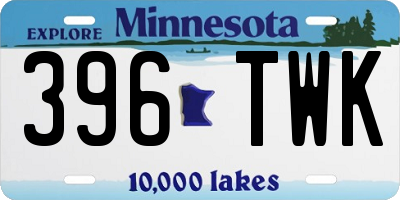 MN license plate 396TWK