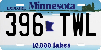 MN license plate 396TWL