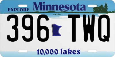 MN license plate 396TWQ