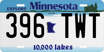 MN license plate 396TWT