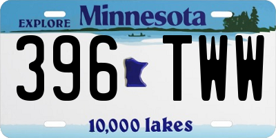 MN license plate 396TWW