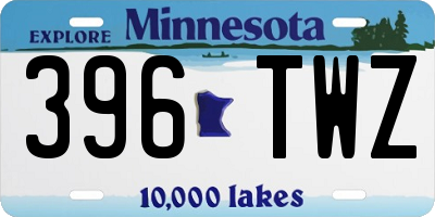 MN license plate 396TWZ