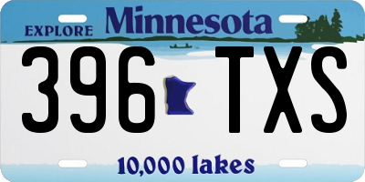MN license plate 396TXS