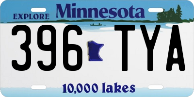 MN license plate 396TYA