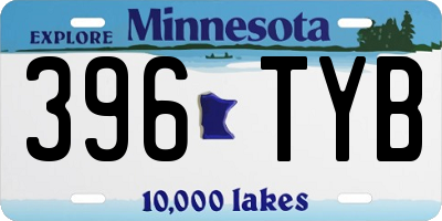 MN license plate 396TYB