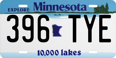 MN license plate 396TYE