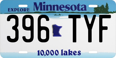 MN license plate 396TYF