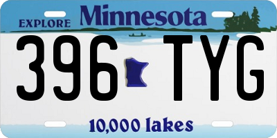 MN license plate 396TYG
