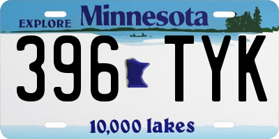MN license plate 396TYK