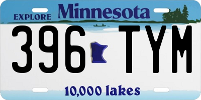 MN license plate 396TYM