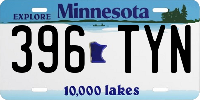 MN license plate 396TYN
