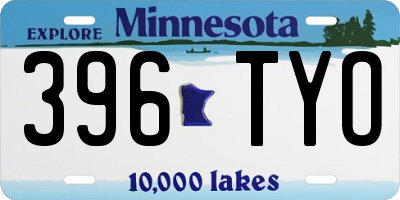 MN license plate 396TYO