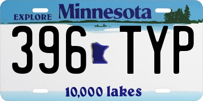 MN license plate 396TYP