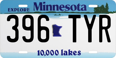MN license plate 396TYR