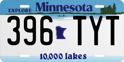 MN license plate 396TYT
