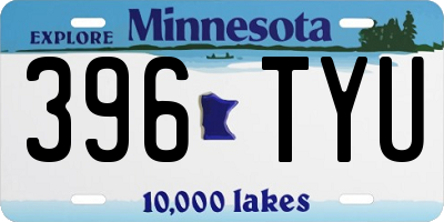 MN license plate 396TYU