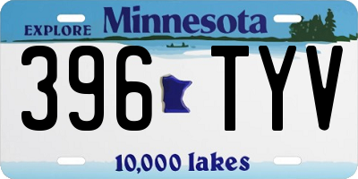 MN license plate 396TYV