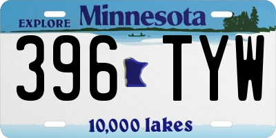 MN license plate 396TYW