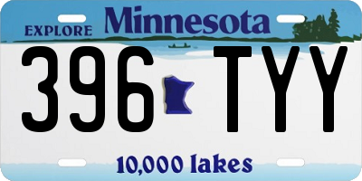 MN license plate 396TYY