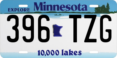 MN license plate 396TZG