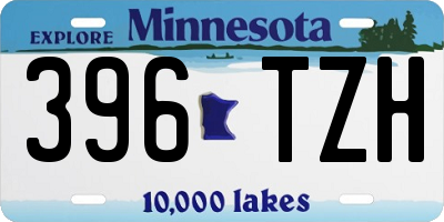 MN license plate 396TZH