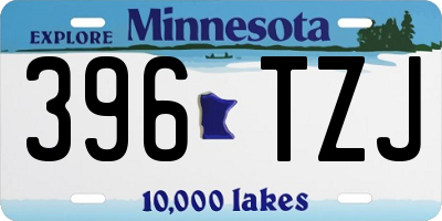 MN license plate 396TZJ